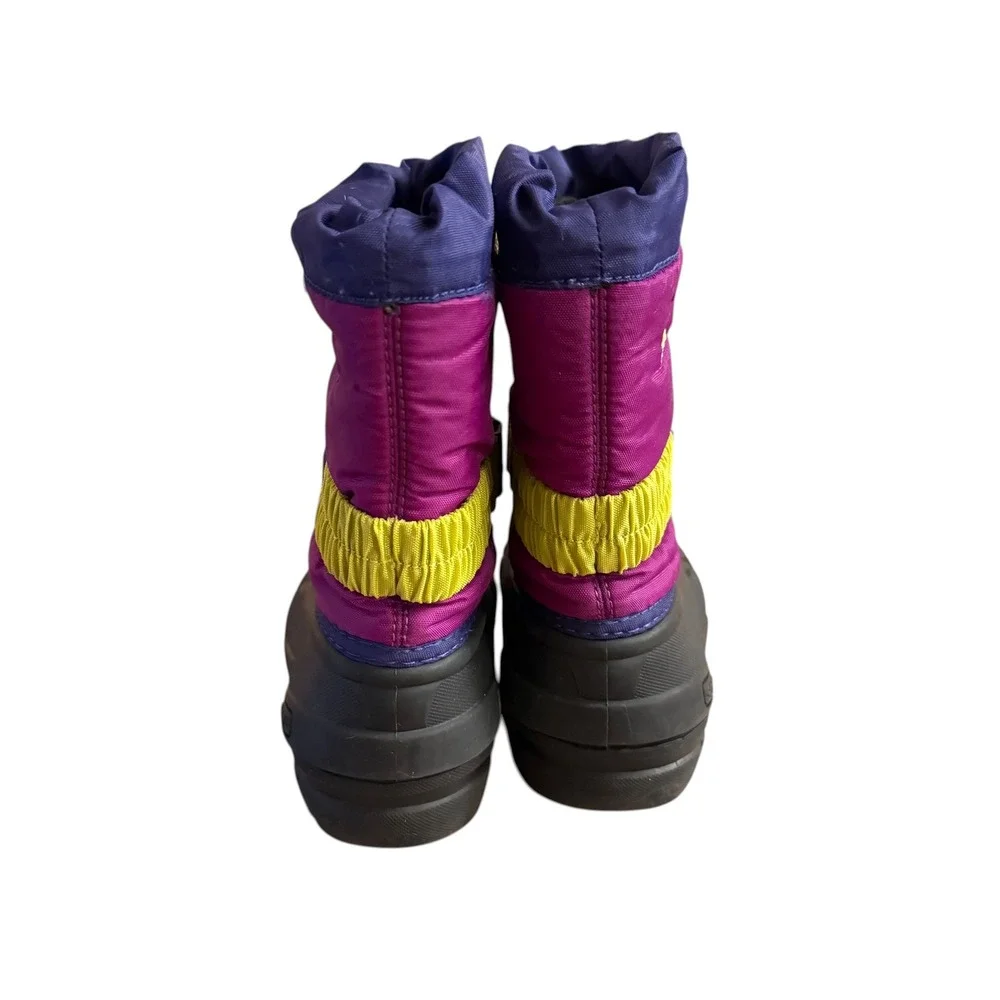 Sorel Toddler Snow Commander Boots Purple Pink Yellow NC1885-484 Size 9 Toddler